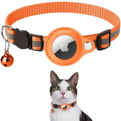 CAT GPS Tracking Collar with Quick-Release Fastener and Reflective Design for Improved Nighttime Visibility